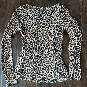 Express leopard top